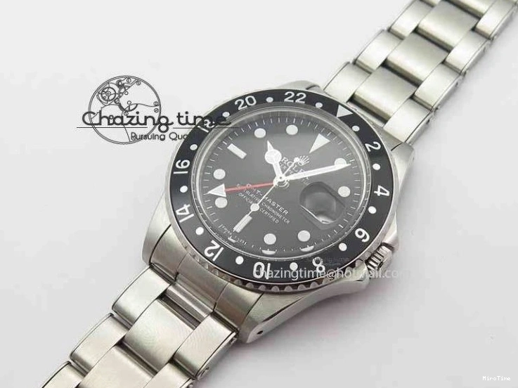 MiroTime 0114 RelaxedFit GMT-Master Vintage 1675 SS BP Best Edition Black Bezel White Markers A 3750
